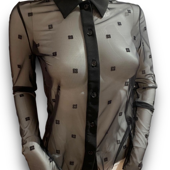 Givenchy Transparent 4G Shirt Blouse - Picture 7 of 16